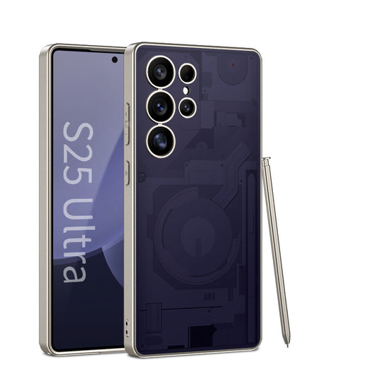 AG Chorme Painting Phantom Electroplate Silicone TPU Phone Case For Samsung S25