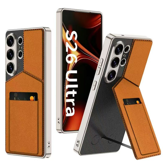 Business Style Slim PU Leather Phone Case With Card Slot For Samsung S26 S25