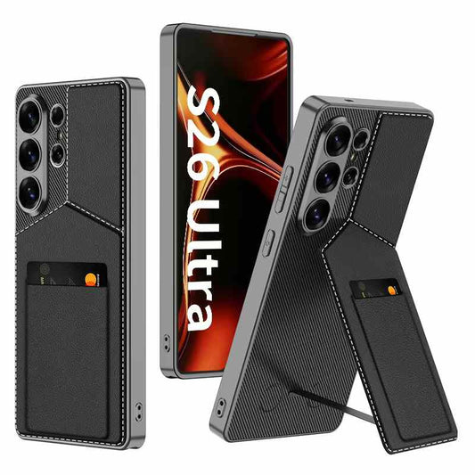 Business Style Slim PU Leather Phone Case With Card Slot For Samsung S26 S25