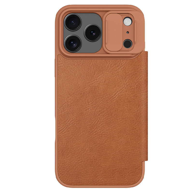 Qin Leather Push Window Phone Case With Card Slot For IPhone