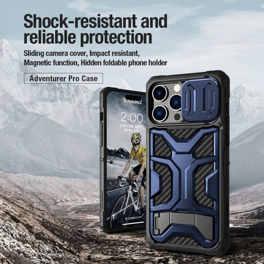 Adventurer Pro Magnetic Phone Case With Folding bracket Slide Camera Case For iPhone