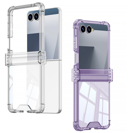 Four-corner Anti-drop All-inclusive Hinged Transparent Phone Case for Samsung Galaxy Z Flip 7