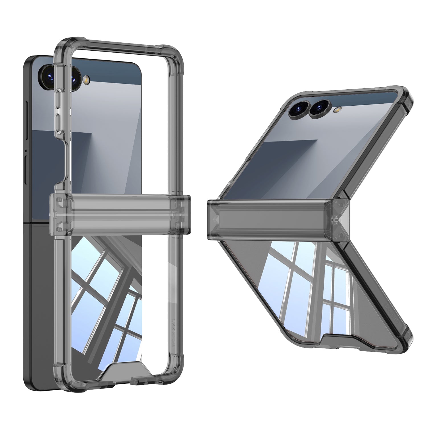 Four-corner Anti-drop All-inclusive Hinged Transparent Phone Case for Samsung Galaxy Z Flip 7