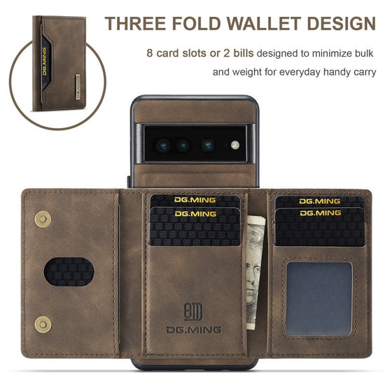 Luxury Detachable Magnetic Leather Wallet Case Card Holder Phone Stand For Google Pixel 7 Pro Magnet Book Flip Cover Purse Bags