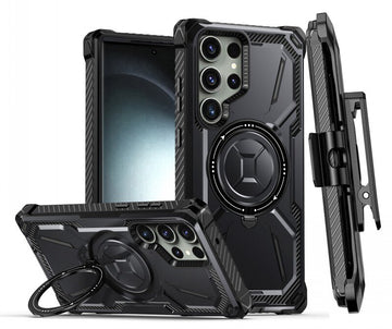 Full-Body Rugged Shockproof Magsafe Magnetic Phone Case With PC Belt Clip For Samsung Galaxy S23 S22