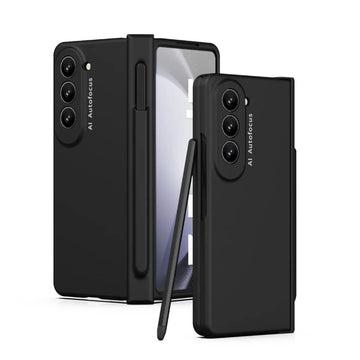Hinge Full Protection Phone Case With Pen Slot Capacitive Pen For Samsung Galaxy Z Fold 5