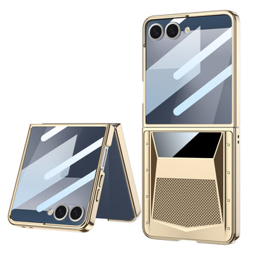 Phantom Racing Design Breathable Chrome  Electroplate Case With Screen Protector For Samsung Galaxy Z Flip7
