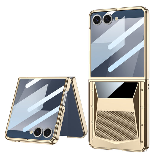 Phantom Racing Design Breathable Chrome  Electroplate Case With Screen Protector For Samsung Galaxy Z Flip7