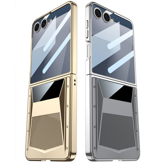 Phantom Racing Design Breathable Chrome  Electroplate Case With Screen Protector For Samsung Galaxy Z Flip7