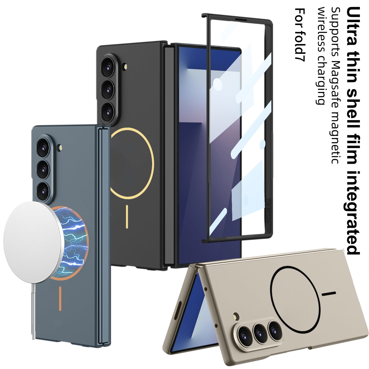 Ultra Thin Magnetic Hard PC Phone Case with Screen Folding Phone Case For Samsung Galaxy Z Fold 7