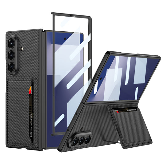 PU Leather Wallet Phone Case with Card Holder Stand Screen Protector Phone Case for Samsung Galaxy Z Fold 7