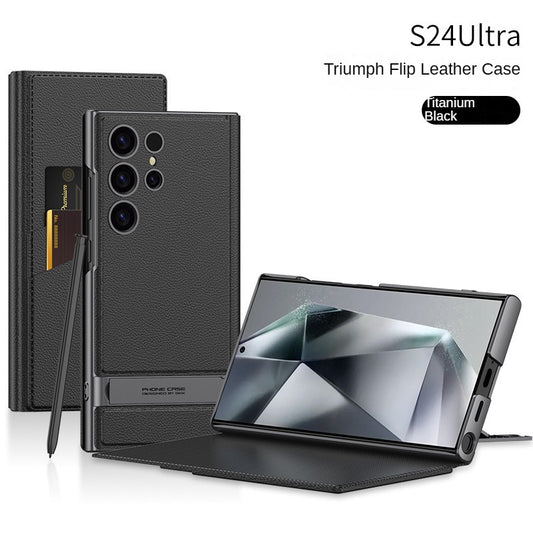 Flip PU Leather Case With Card Holder Wallet Cover Case with Bracket Stand Holder For Samsung Galaxy S25