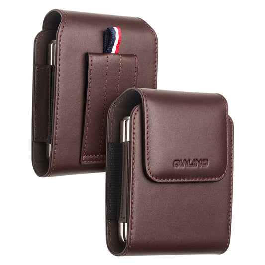 Genuine Cowhide Leather Phone Case Belt Clip Holster For Samsung Galaxy Z Flip 5 6