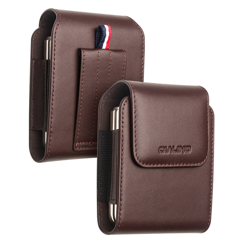 Genuine Cowhide Leather Phone Case Belt Clip Holster For Samsung Galaxy Z Flip 5 6