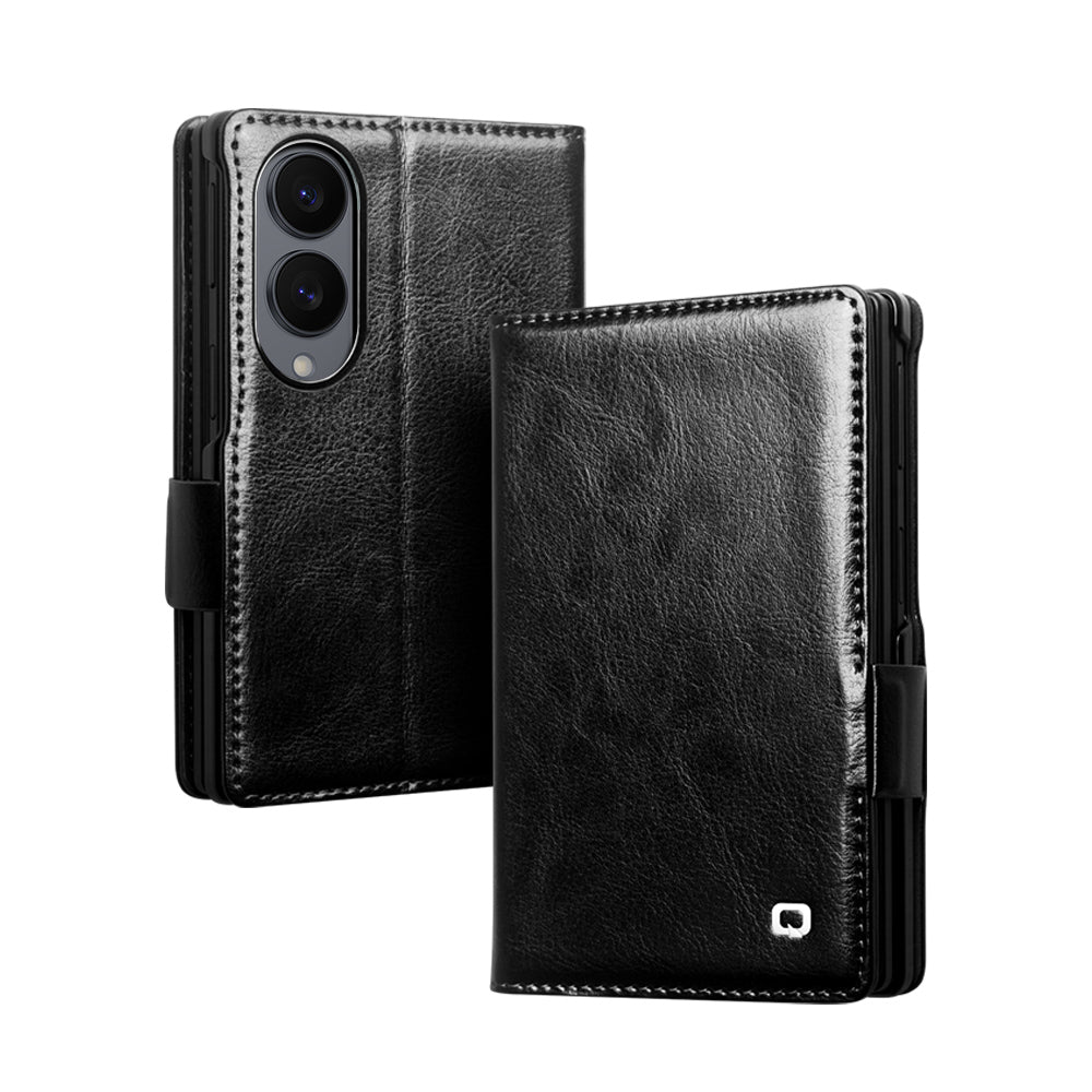 Handmade Genuine Leather Wallet Flip Phone Case For Samsung Galaxy Z Fold 8