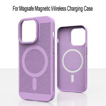 Heat Dissipation Magsafe Magnetic Phone Case Metal Lens Frame For iPhone