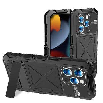 Heavy Duty Military Grade Rugged Phone Case with Kickstand with Screen for iPhone