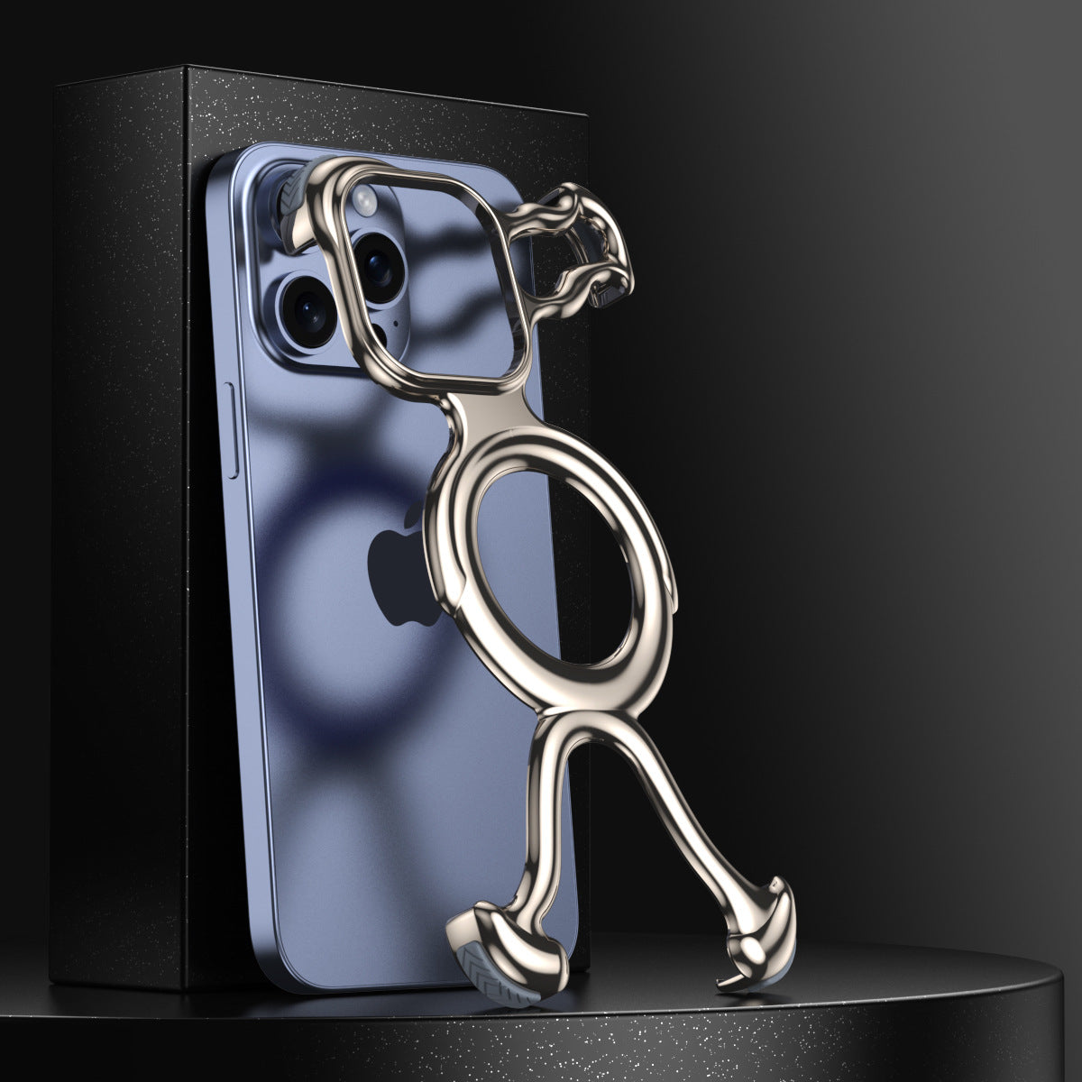 Hollow-out Magnetic Heat Dissipation Thin Electroplated Frame PC Phone Case For iPhone