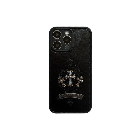 Leather Chrome Hearts Phone Case For IPhone