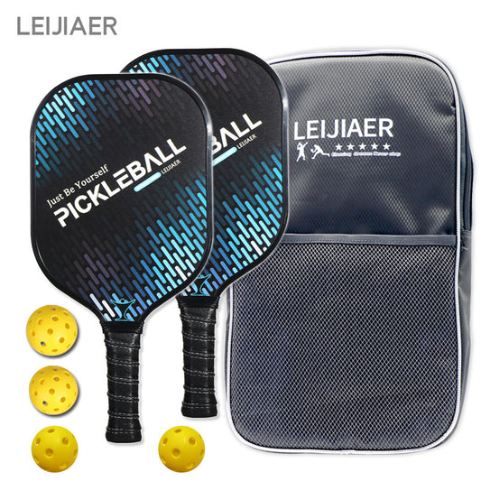 Lightweight Carbon Fibre Pickleball Paddle Set Pickle Ball Racket 1 Paddles with 4 Balls