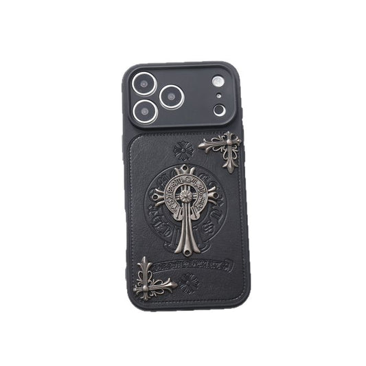 Luxury Cross Design Leather  Phone Case For iPhone