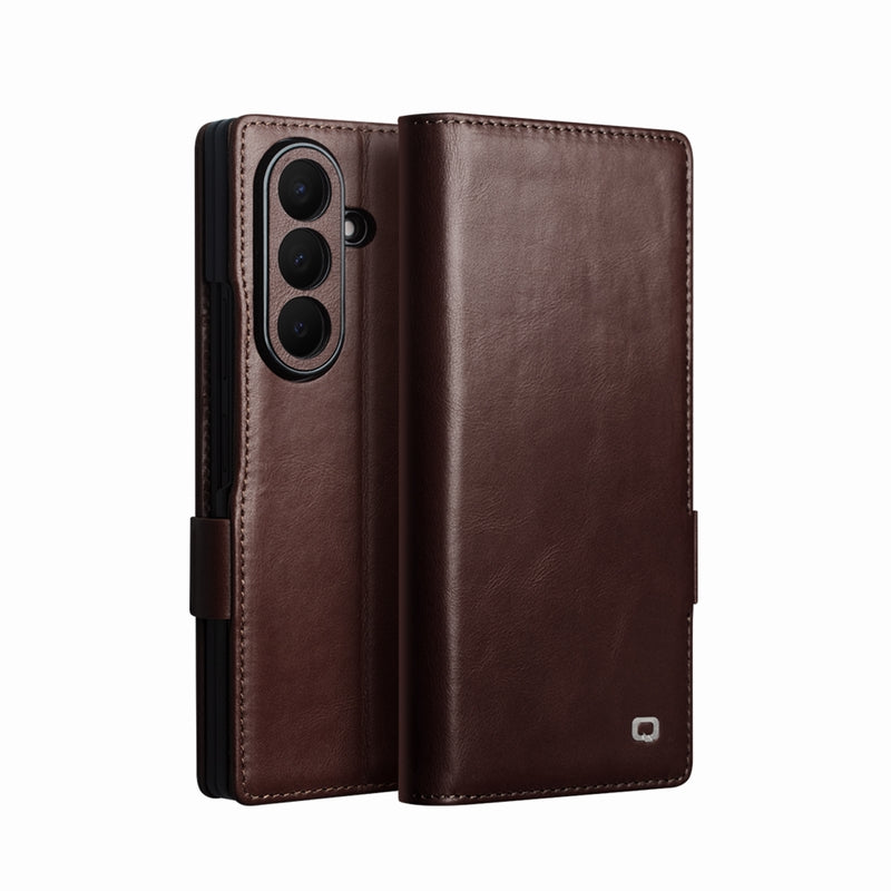 Luxury Genuine Leather Wallet Phone Case For Samsung Galaxy Z Fold 8 Ultra