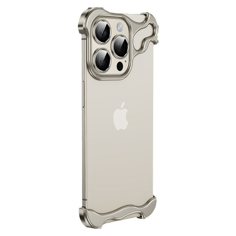 Irregular Titanium Alien Style Aluminum Alloy Bumper Phone Case For IPhone