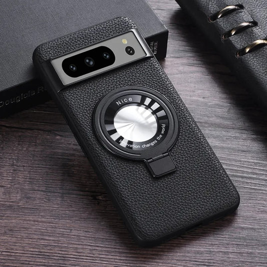 Luxury Litchi Pattern Magnetic Bracket Phone Case For Google Pixel 7 8