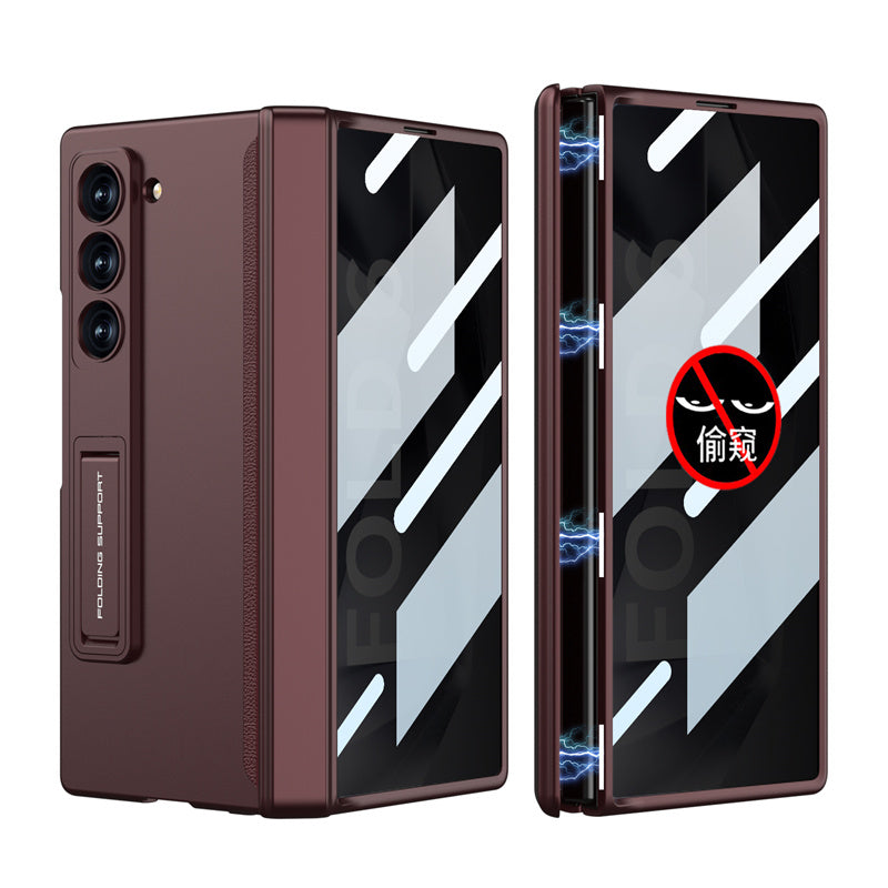 Luxury Magnetic Hinge Full Cover Case With Anti-peeping Glass For Samsung Galaxy Z Fold 7 6