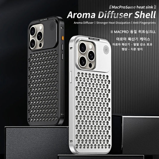 Fragrance Cooling Removable Metal Aluminum Heat Dissipation Phone Case For IPhone