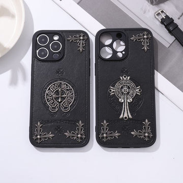 Luxury Cross Design Leather  Phone Case For iPhone
