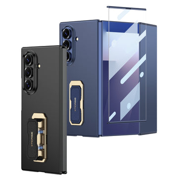 Hard Phone Case With Wrist Strap Stand Holder With Screen Protector For Samsung Galaxy Z TriFold