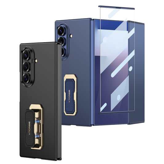 Hard Phone Case With Wrist Strap Stand Holder With Screen Protector For Samsung Galaxy Z TriFold