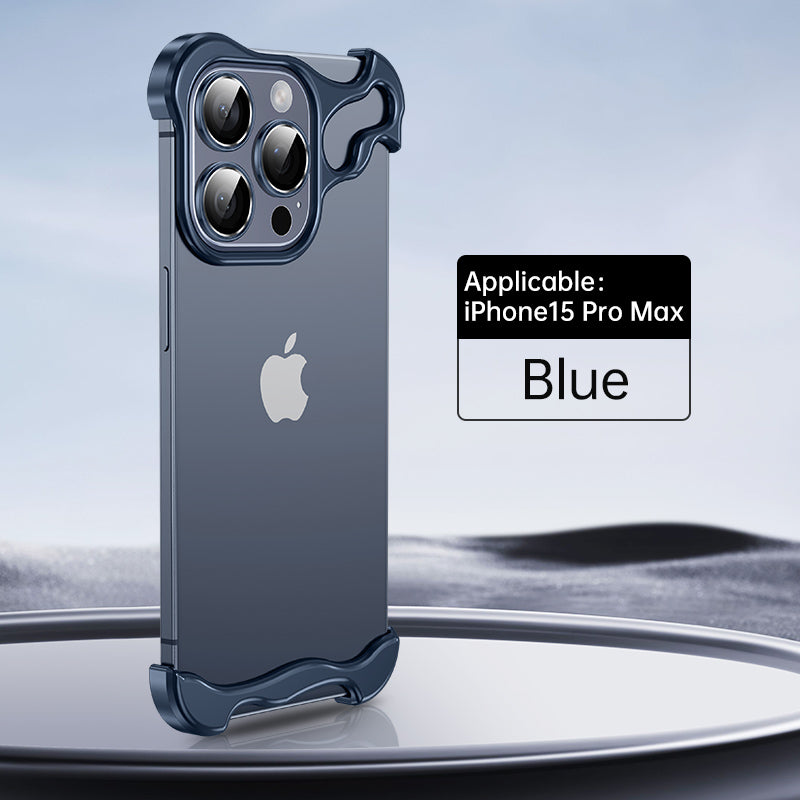 Irregular Titanium Alien Style Aluminum Alloy Bumper Phone Case For IPhone