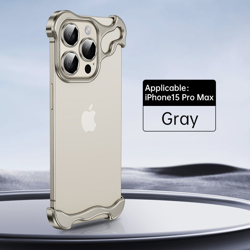Irregular Titanium Alien Style Aluminum Alloy Bumper Phone Case For IPhone