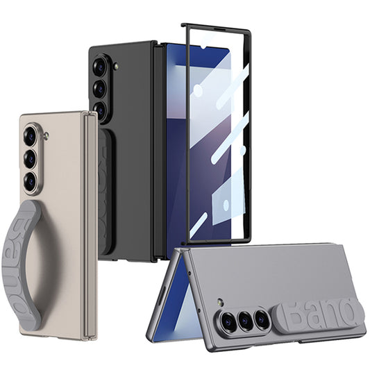 Luxury Liquid Silicone Elastic Wrist Strap Phone Case With Film For Samsung Galaxy Z Fold7