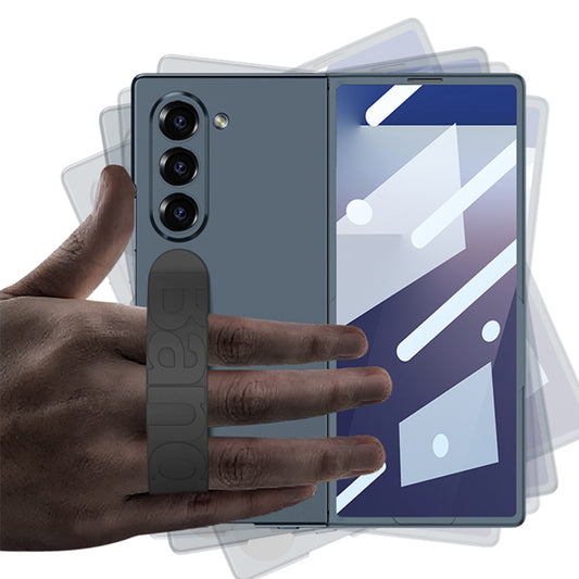 Luxury Liquid Silicone Elastic Wrist Strap Phone Case With Film For Samsung Galaxy Z Fold7