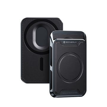 Aluminum Alloy PU Leather Strong Magnetic Phone Case With Card Holder For iPhone