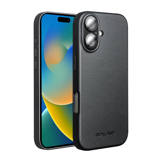 Magnetic Anti-Fall Technology Business Leather Phone Case Built-in Lens Protector For  iPhone