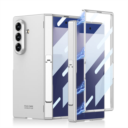 Magnetic Folding Matte Case With Invisible Bracket Tempered Film For Samsung Galaxy Z Fold 7