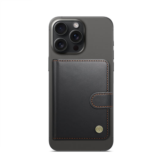 Magnetic Leather Card Wallet Universal Back Attached Anti-theft Brush Card Bag Bracket For IPhone