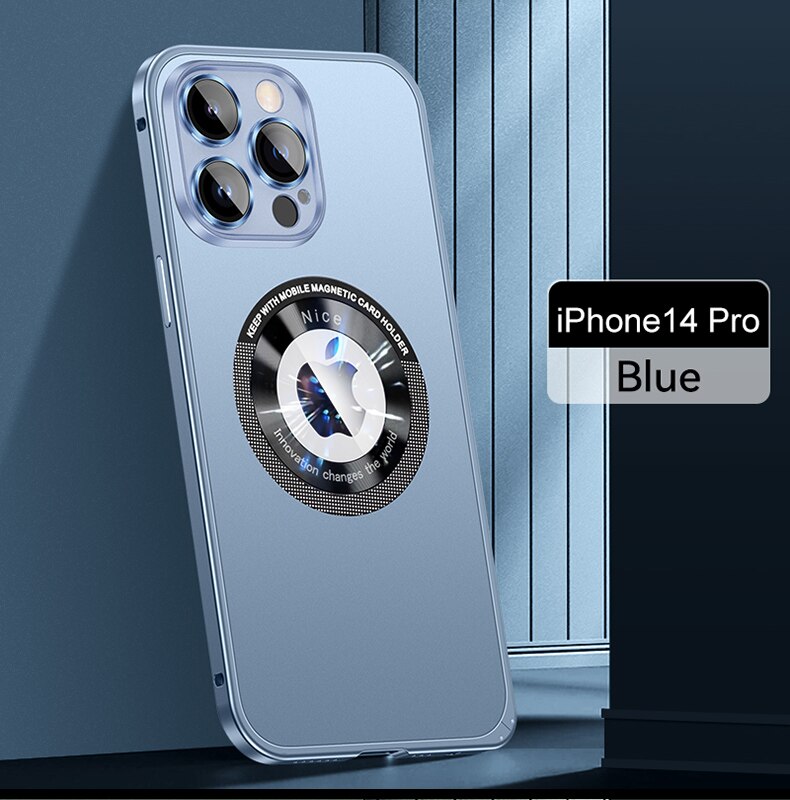 Magsafe Magnetic Metal Phone Case Aluminum Frame With Lens For IPhone
