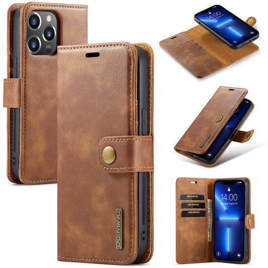 Magnetic Card Pocket Clip Flip Leather Phone Case For iPhone