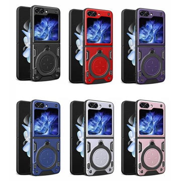 Magnetic Ring Armor Hard PC Phone Case For Samsung Galaxy Z Flip5 Fold5