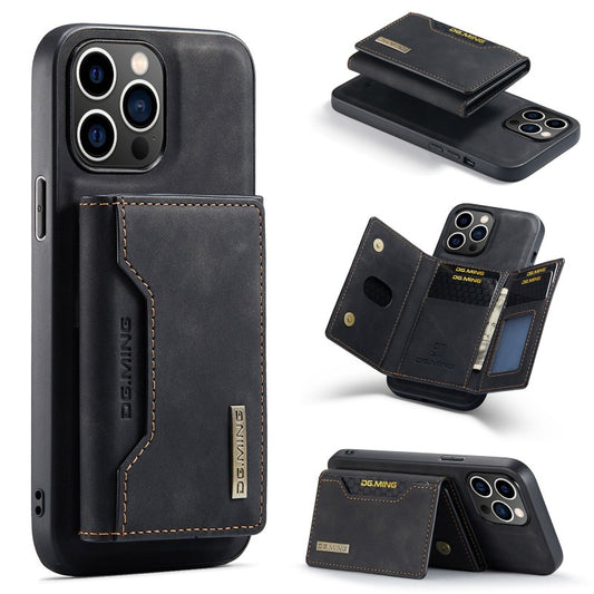 Magnetic Suction Card Leather Phone Case With Card Slot Holder For IPhone
