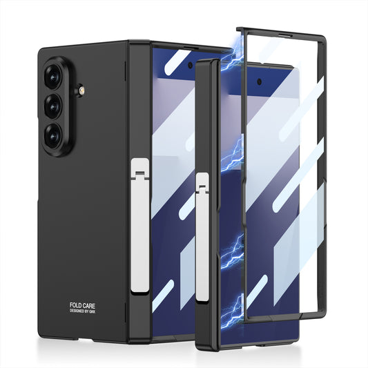 Magnetic Folding Matte Case With Invisible Bracket Tempered Film For Samsung Galaxy Z Fold 7