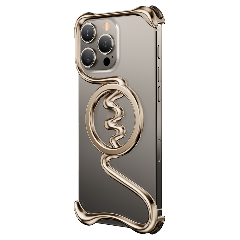 Ultra-thin Metal Alloy Frameless Bumper Magnetic Phone Case For iPhone