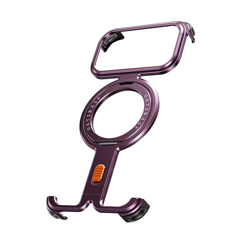 Metal Frameless Case with 360° Rotating Magnetic Stand for iPhone