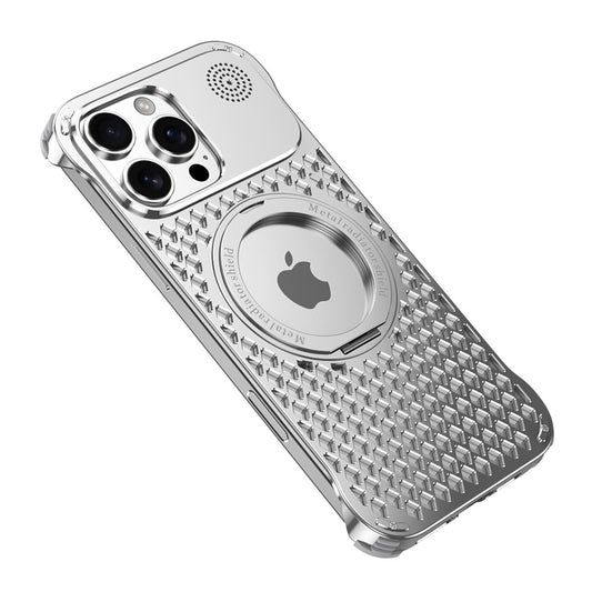 Metal Heat Dissipation Magnetic Aluminum Alloy Bracket Phone Case For iPhone