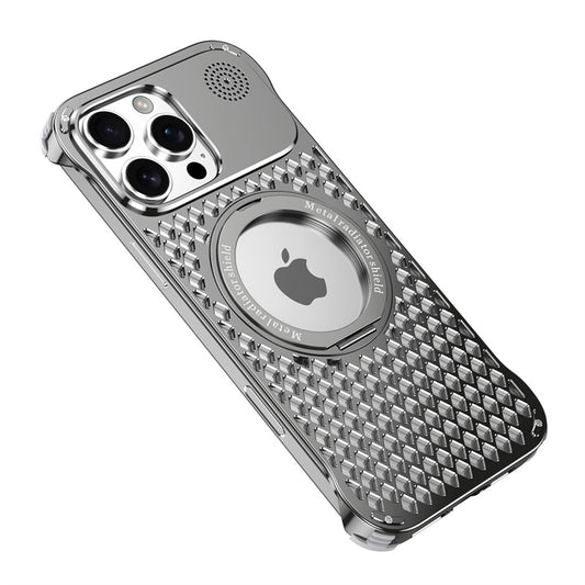 Metal Heat Dissipation Magnetic Aluminum Alloy Bracket Phone Case For iPhone